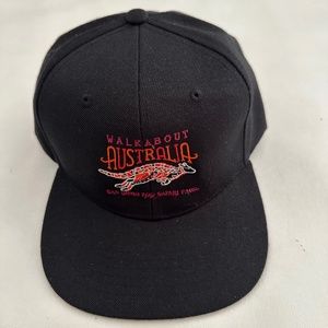 New San Diego Zoo Walkbout Australia Black Snapback Hat Cap One Size